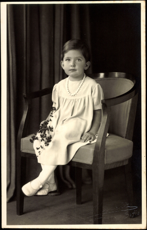 Ak Princess Marie Luise of Bulgaria, seat portrait (b/w photo)