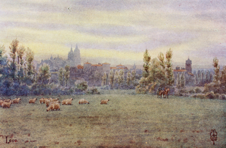 Northern Spain: Leon, From the Pajares Road (colour litho)