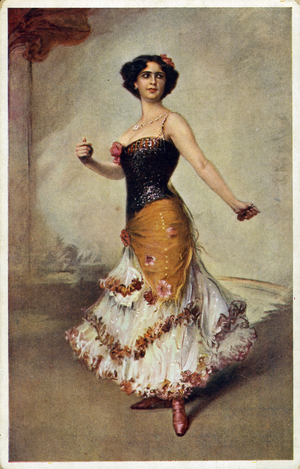 Spanish dancer with castanets