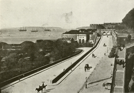Brest, Vue prise du Cours d'Ajot (b/w photo)