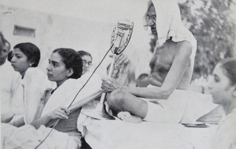 Mohandas Karamchand Gandhi, 1939 (b/w photo)