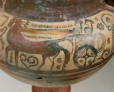 Chariot and horses (ceramic)