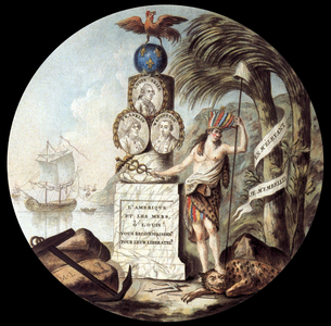 Allegory of independance of America, 1792 (engraving)