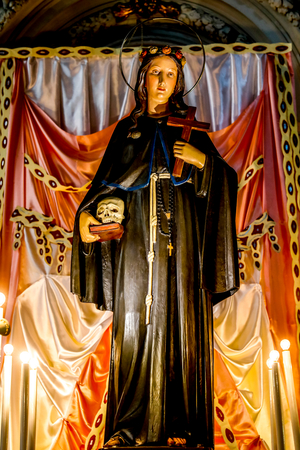 Statue in S. Maria della Pieta church, Palermo, Sicily, Italy. (photo)