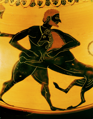Heracles killing the lion …