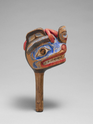 Rattle, Skittagetan or Haida, 19th century (wood)