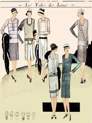 Fashion dresses in spring 1928