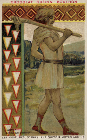 Aryan farmer and warrior (chromolitho)