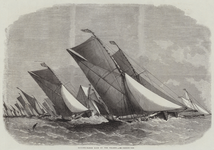 Sailing-Barge Race on the Thames (engraving)