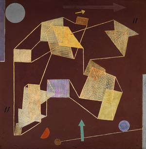 Buoyancy and Displacement (Soaring); Auftrieb und Weg (Segelflug), 1932 (oil on canvas)