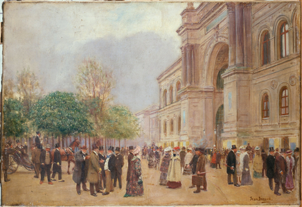 Leaving the Salon, Palais de l'Industrie, ca. 1890 (oil on canvas)
