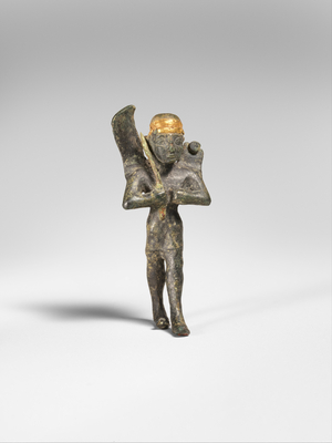 Winged deity, c.1300 BC (bronze, gold)