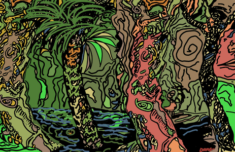 Florida everglades, 2008 (computer graphics)