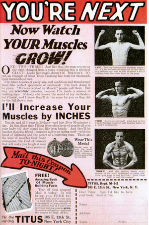 1920s USA, Titus Magazine Advert