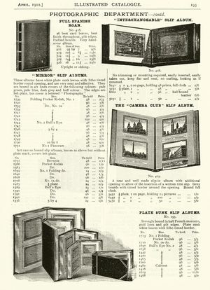 Page from the Army & Navy Catalogue, April 1902 (engraving)