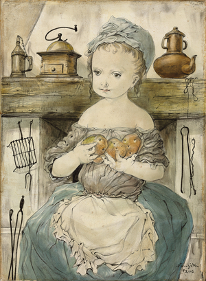 Young Girl with Potatoes; La jeune fille aux pommes de terre, 1952 (oil on canvas)