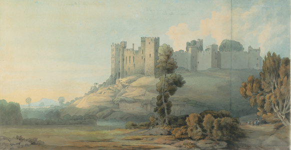 Ludlow Castle, Shropshire, 1777 (pencil, pen & ink and w/c on paper)