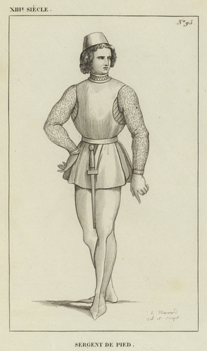 XIII Siecle, Sergent de Pied (engraving)