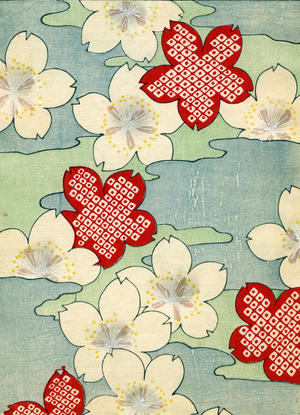 colour woodblock print of Dogwood Blossoms, 1882 (colour woodblock print)
