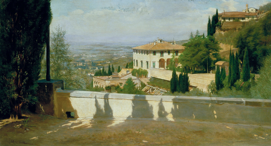 Villa Medici in Fiesole, 1897 (oil on canvas)