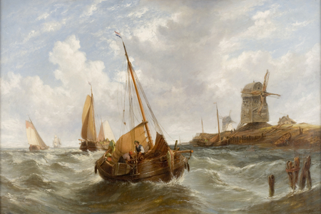 Seascape with Boats (oil on canvas)