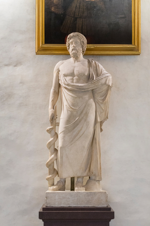 Statue of Aesculapius, Giustini type, mid 2nd century AD (marble)