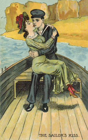 The Sailor's Kiss (chromolitho)