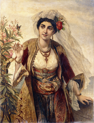 An Exotic Beauty, 1869 (oil on cradled panel)