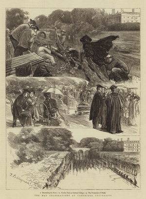The May Celebrations at Cambridge University (engraving)