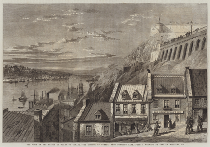 The Visit of the Prince of Wales to Canada, the Citadel of Quebec, from Prescott Gate (engraving)