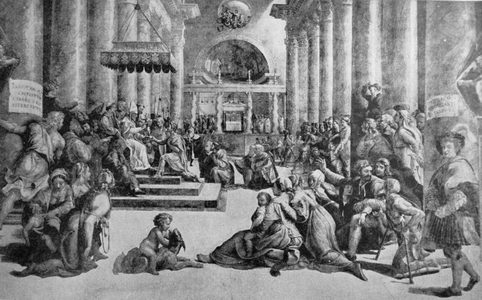 Painting depicting a scene from the life of Saint Silvester