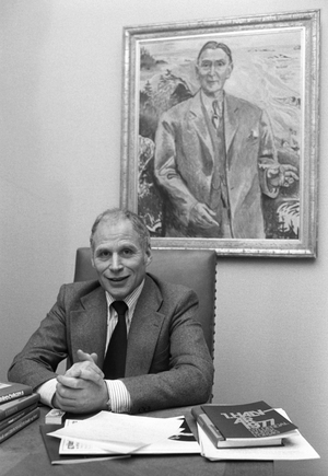 Oslo February 20, 1975. Publishing editor Brikt Jensen, Gyldendal Norsk Forlag …, 1975 (photo)