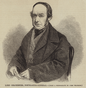 Lord Colchester, Postmaster-General (engraving)