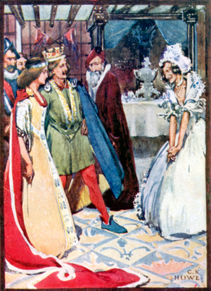 Illustration for The Rose And The Ring by William Makepeace Thackeray (colour litho)