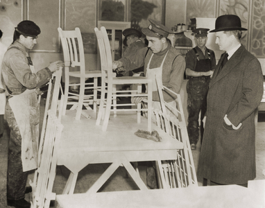Alfred Duff Cooper in Aldershot, 1936 (b/w photo)