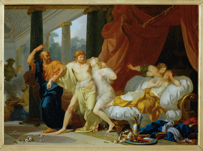 Socrate arrachant Alcibiade du sein de la Volupte - Socrates drags Alkibiades from the arms of voluptous pleasure ...