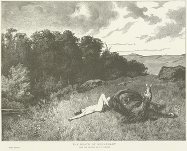 The death of Brunehaut (engraving)