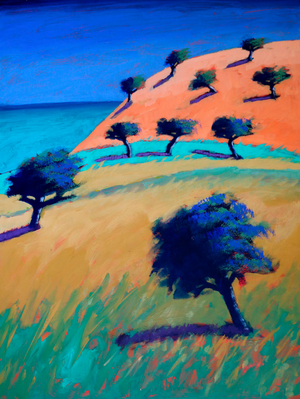 Cala Lena, (acrylic on board)