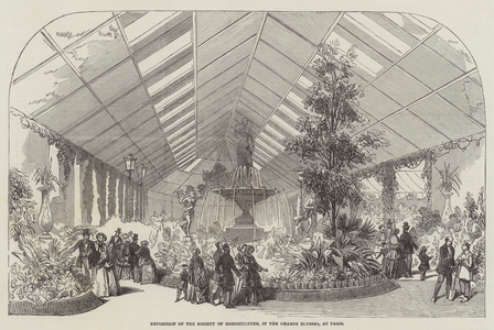 Exposition of the Society of Horticulture, in the Champs Elysees, at Paris (engraving)