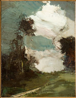 Stormy Clouds (oil on cardboard)