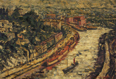 View of Bristol from the Suspension Bridge, c.1945 (oil on canvas)