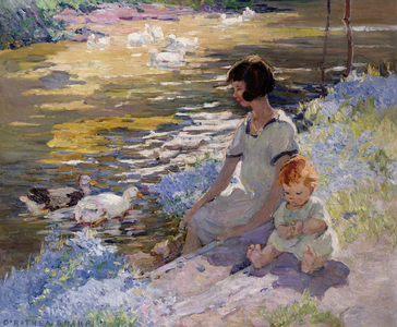 Forget-Me-Nots (oil on canvas)