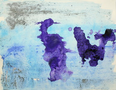 bellingshausen, 2007, (sea ice from the Antarctica’s Ross Sea, sediment from Antarctica’s Dry Valleys and mixed media on paper)