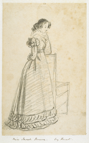 Miss Sarah Bown, later the wife of Sir Joseph Paxton (pencil on paper)