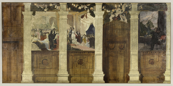 Sketch for the 4th district town hall: Le Bal à la ville ou La Fête mondaine, 1884 (oil on canvas)