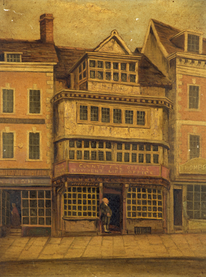 Gloucester Old Bank (oil on canvas)