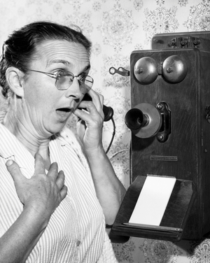 Close-up of a senior woman talking on the telephone