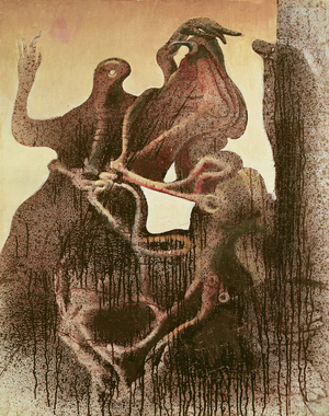 Zoomorphic Couple (Couple zoomorphe), 1933 (oil on canvas)

