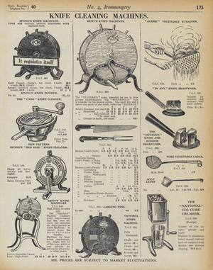 Page from Army and Navy Stores Catalogue, 1939-40 (litho)