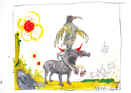 Animals (birds) 10, 2004 (drawing)